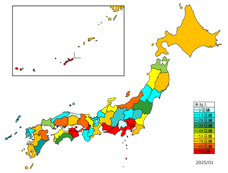 薬VAN導入店舗分布図